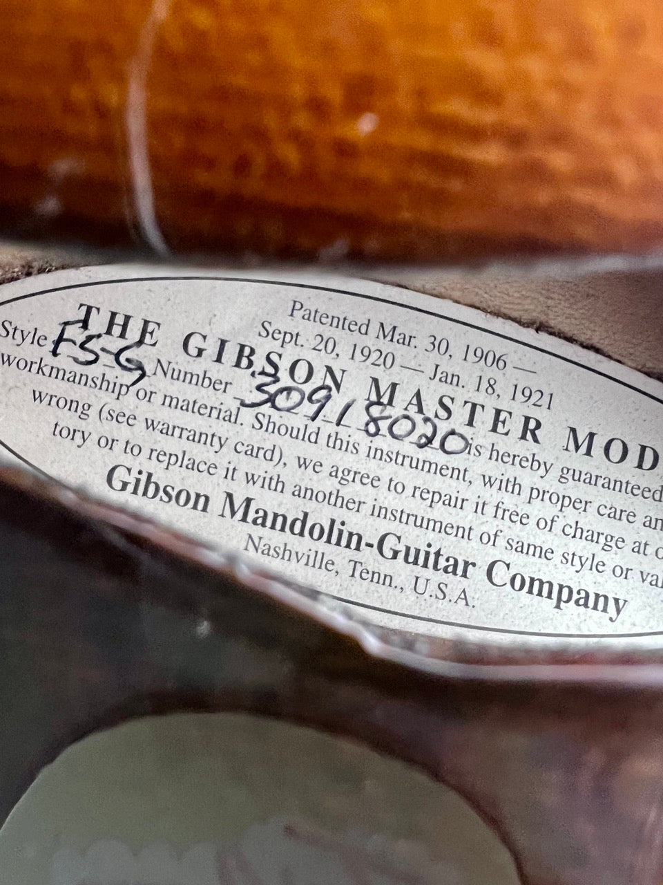 2003 Gibson F5G