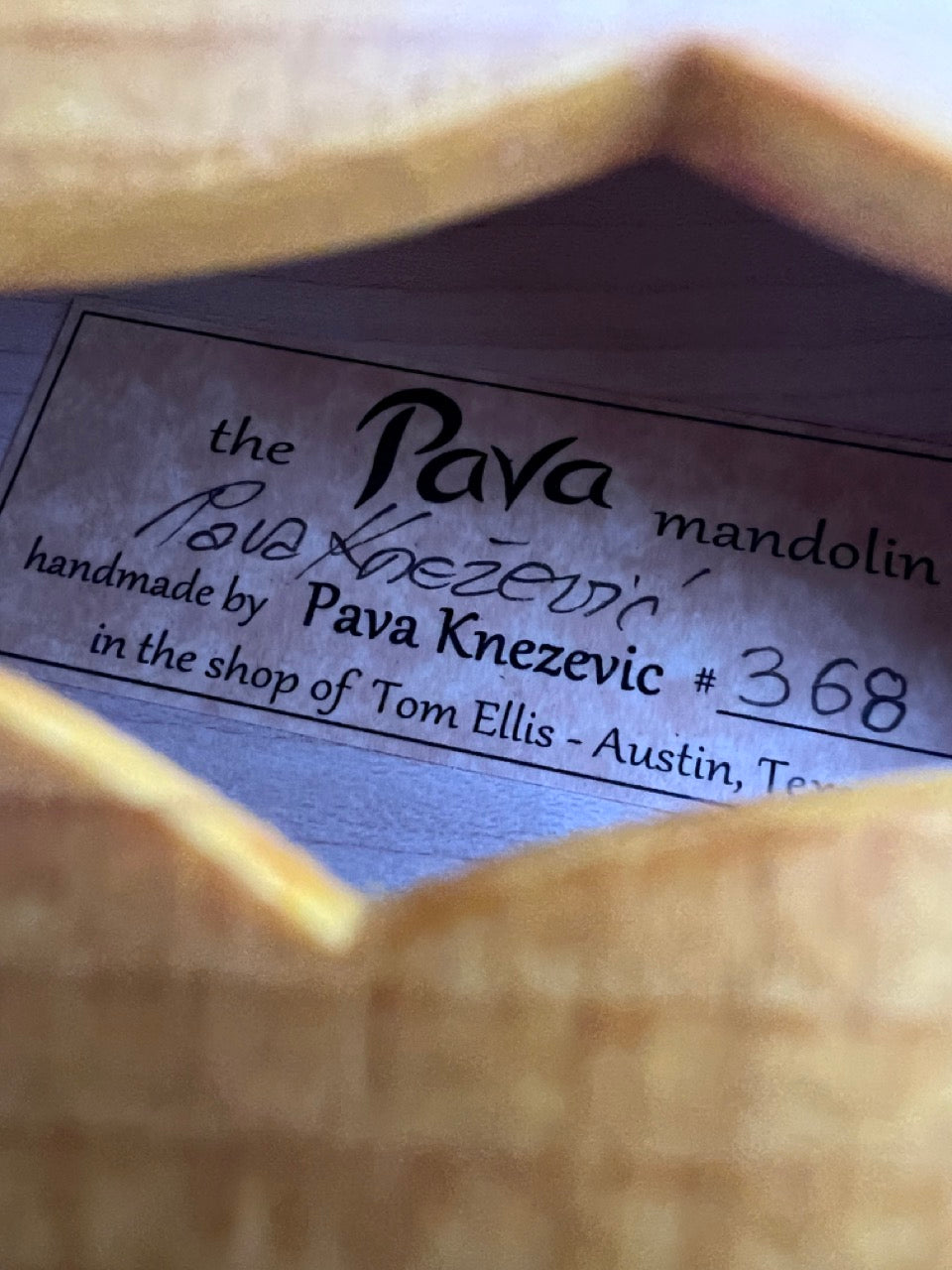 2019 Pava A5 Satin Wide Nut Mandolin