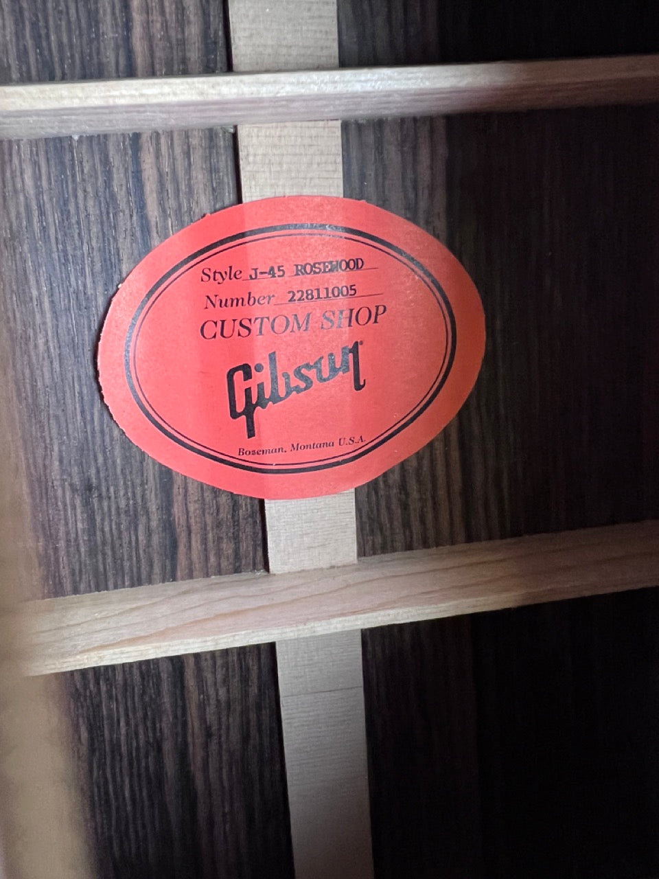 2021 Gibson J45 Custom Shop Rosewood