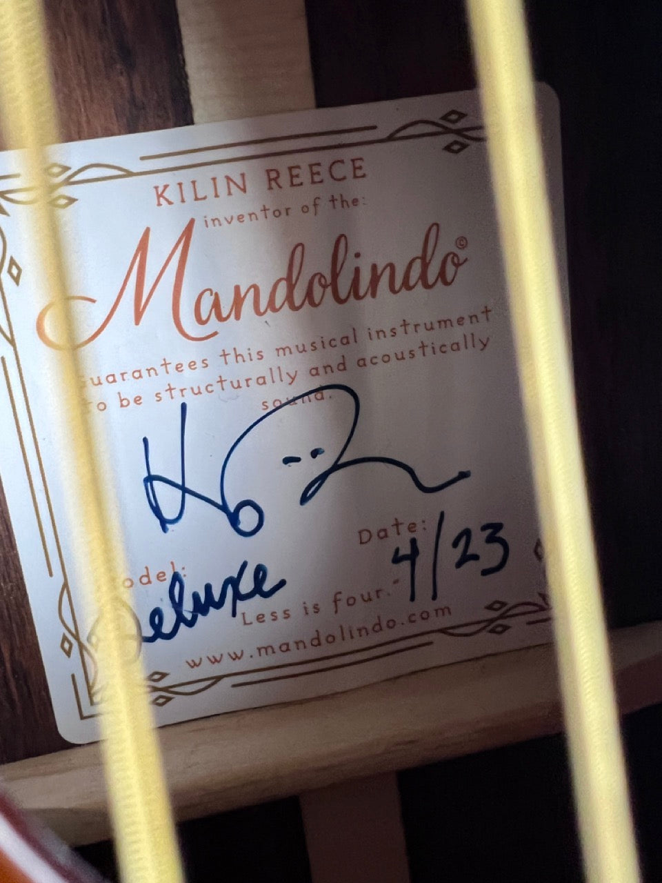 KR Strings Deluxe Mandolindo Sunburst