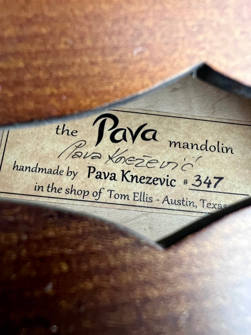 2019 Pava Satin F5 Mandolin