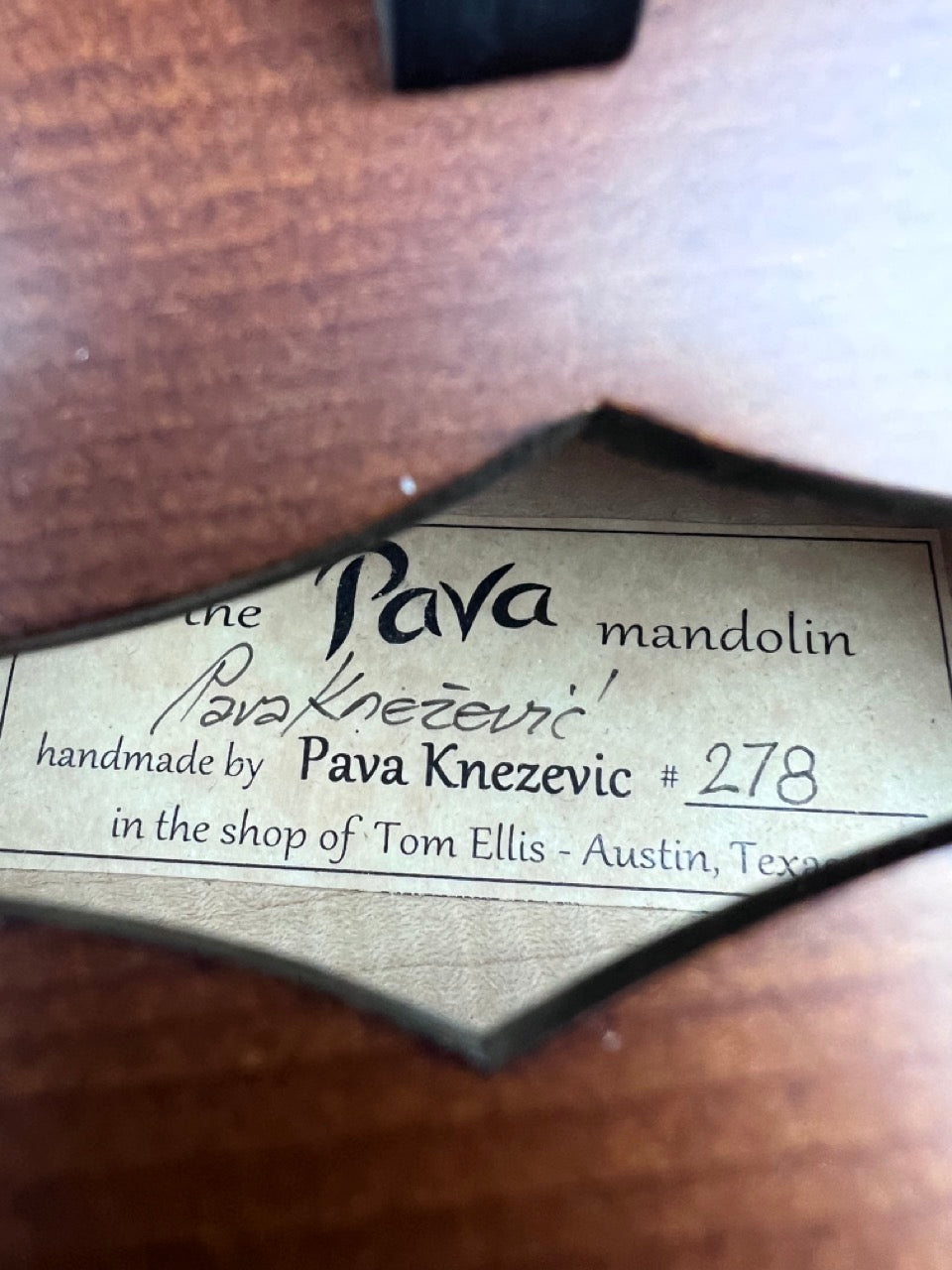 2017 Pava F5 Satin Mandolin F Style